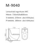 Coral Monoblokkos wc kagyló alsó kifolyással soft close ülőkével