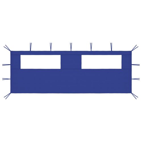 Kék ablakos pavilonfal 6 x 2 m